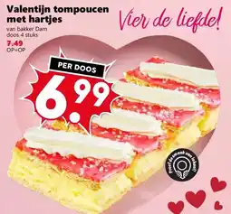 Coop Valentijn tompoucen met hartjes aanbieding
