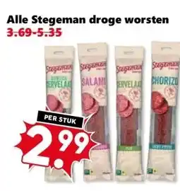 Coop Alle Stegeman droge worsten aanbieding