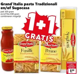 Coop Grand'Italia pasta Tradizionali en/of Sugocasa aanbieding