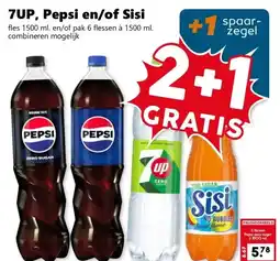 Coop 7UP, Pepsi en/of Sisi aanbieding