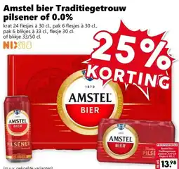 Coop Amstel bier Traditiegetrouw pilsener of 0.0% aanbieding