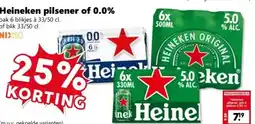 Coop Heineken pilsener of 0.0% aanbieding