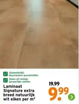 GAMMA Laminaat Signature extra breed natuurlijk wit eiken aanbieding