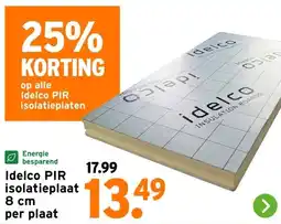 GAMMA Idelco PIR isolatieplaat 8 cm per plaat aanbieding