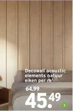 GAMMA Decowall acoustic elements natuur eiken aanbieding