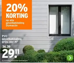 GAMMA PVC gevelbekleding grijs aanbieding