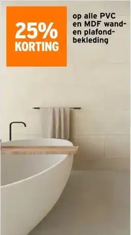 GAMMA op alle PVC en MDF wand- en plafond- bekleding aanbieding