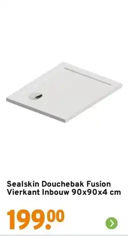 GAMMA Sealskin Douchebak Fusion Vierkant Inbouw 90x90x4 cm aanbieding