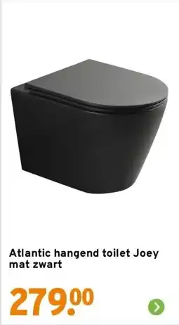 GAMMA Atlantic hangend toilet Joey mat zwart aanbieding