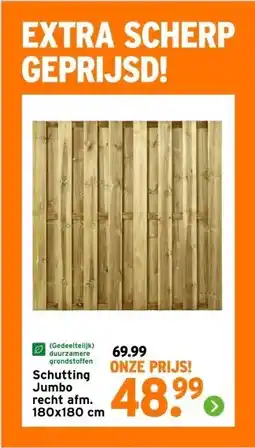 GAMMA Schutting Jumbo recht aanbieding