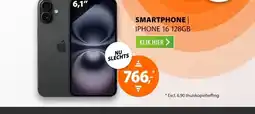 Expert Apple iPhone 16 128GB Zwart aanbieding
