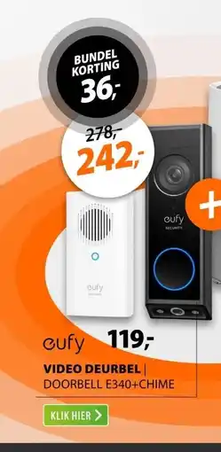 Expert Eufy Video Doorbell E340 + Chime aanbieding