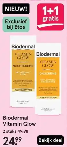 Etos Biodermal Vitamin Glow aanbieding