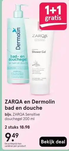 Etos ZARQA en Dermolin bad en douche aanbieding