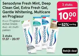 Etos Sensodyne Fresh Mint, Deep Clean Gel, Extra Fresh Gel, Gentle Whitening, Multicare en Proglasur aanbieding