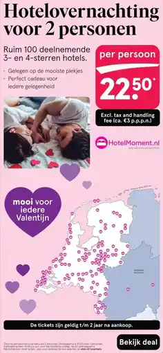 Etos Hotelovernachting voor 2 personen aanbieding