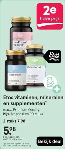 Etos Etos vitaminen, mineralen en supplementen aanbieding