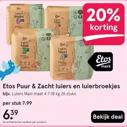 Etos Etos Puur & Zacht luiers en luierbroekjes aanbieding