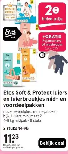 Etos Etos Soft & Protect luiers en luierbroekjes mid- en voordeelpakken aanbieding
