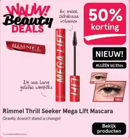 Etos Rimmel Thrill Seeker Mega Lift Mascara aanbieding