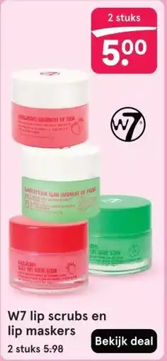 Etos W7 lip scrubs en lip maskers aanbieding