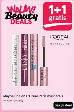 Etos Maybelline en L'Oréal Paris mascara's aanbieding