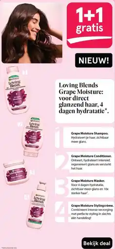 Etos Loving Blends Grape Moisture: voor direct glanzend haar, 4 dagen hydratatie*. aanbieding