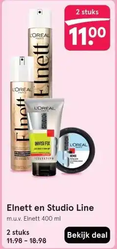 Etos Elnett en Studio Line aanbieding