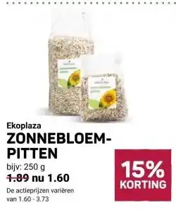 Ekoplaza ZONNEBLOEM- PITTEN aanbieding
