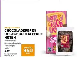 Ekoplaza Happy Chocolate CHOCOLADEREPEN OF GECHOCOLATEERDE NOTEN aanbieding