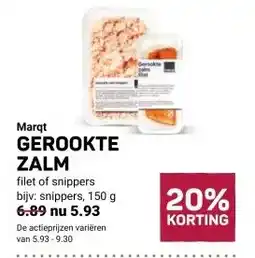 Ekoplaza Marqt GEROOKTE ZALM aanbieding