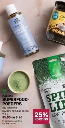 Ekoplaza Purasana SUPERFOOD- POEDERS aanbieding