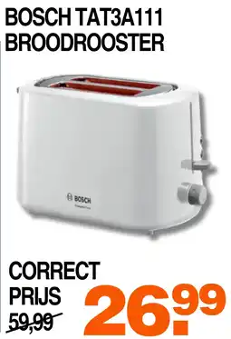 Correct BOSCH TAT3A111 BROODROOSTER aanbieding