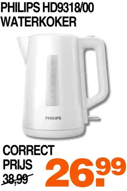Correct PHILIPS HD9318/00 WATERKOKER aanbieding