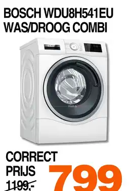 Correct BOSCH WDU8H541EU WAS/DROOG COMBI aanbieding