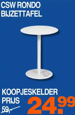 Correct CSW RONDO BIJZETTAFEL aanbieding