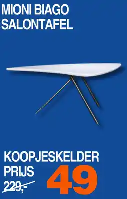 Correct MIONI BIAGO SALONTAFEL aanbieding