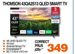 Correct THOMSON 43QA2S13 QLED SMART TV aanbieding