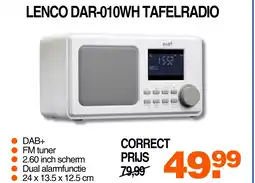 Correct LENCO DAR-010WH TAFELRADIO aanbieding