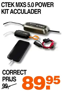 Correct CTEK MXS 5.0 POWER KIT ACCULADER aanbieding