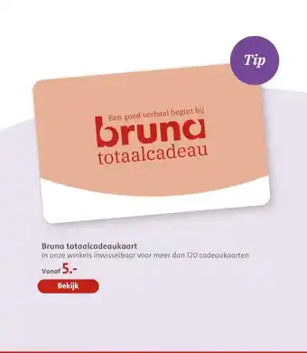 Bruna Bruna totaalcadeaukaart aanbieding