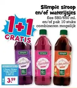 Boon`s Markt Slimpie siroop en/of waterijsjes aanbieding
