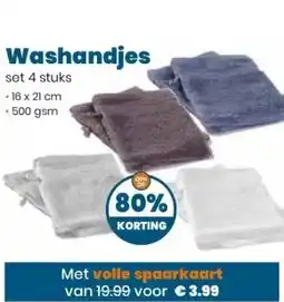 Boon`s Markt Washandjes aanbieding