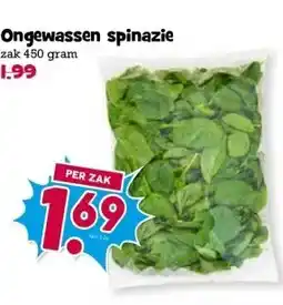 Boon`s Markt Ongewassen spinazie aanbieding