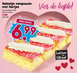 Boon`s Markt Valentijn tompoucen met hartjes aanbieding