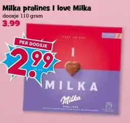 Boon`s Markt Milka pralines I love Milka aanbieding