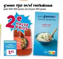 Boon`s Markt g'woon rijst en/of roerbaksaus aanbieding