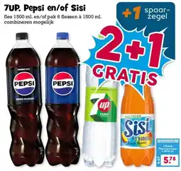 Boon`s Markt 7UP, Pepsi en/of Sisi aanbieding