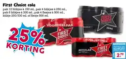 Boon`s Markt First Choice cola aanbieding