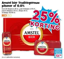 Boon`s Markt Amstel bier Traditiegetrouw pilsener of 0.0% aanbieding